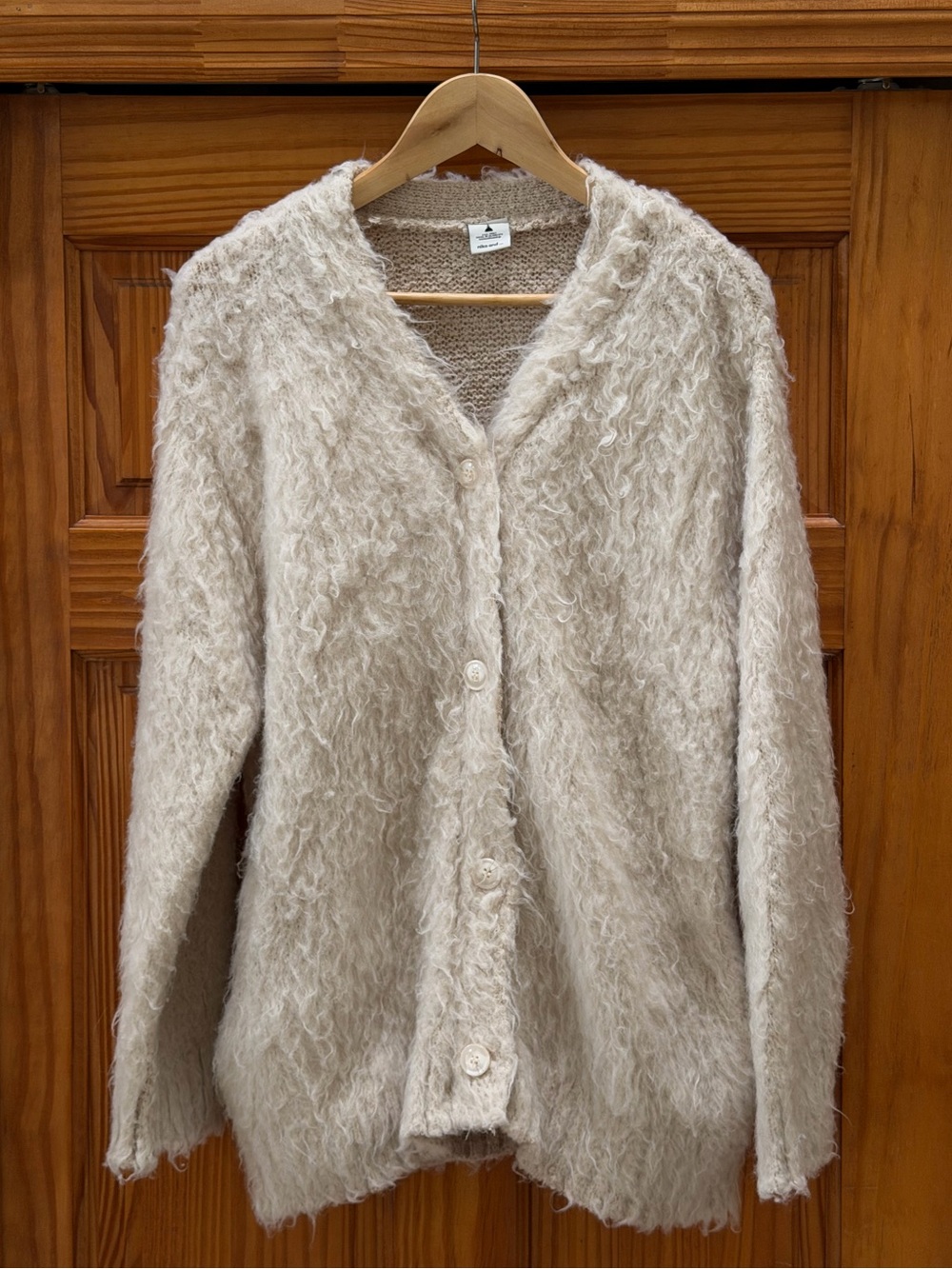 White Japanese Mohair Cardigan, Women’s